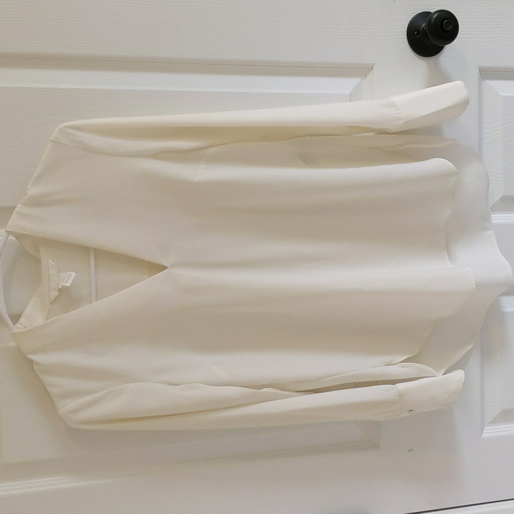 H&M Off White Long Sleeve Blouse - Sz 0
